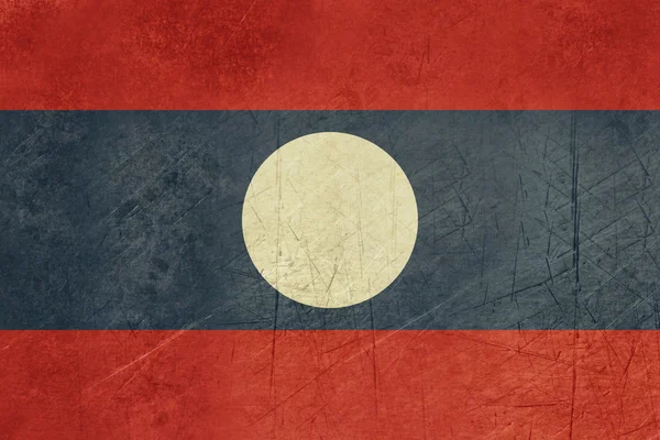 Grunge Laos Drapeau — Photo