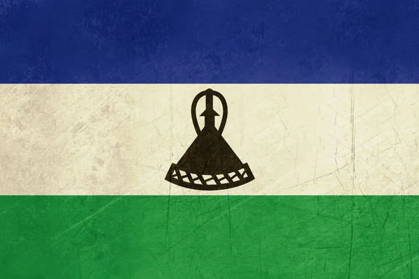 Grunge Lesotho Flagge — Stockfoto