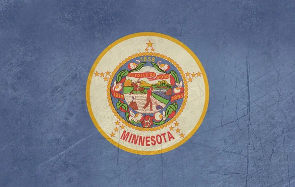 Grunge Drapeau de l'État du Minnesota — Photo