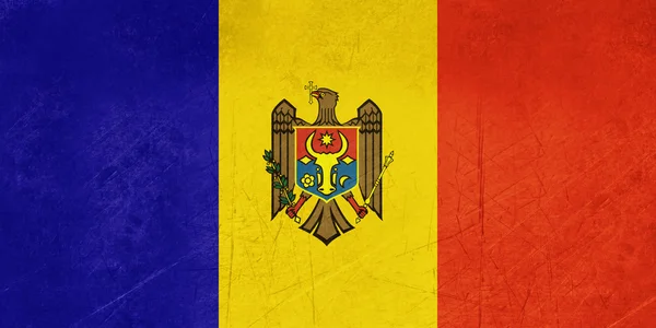 Grunge Moldova Drapeau — Photo