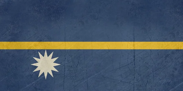 Grunge nauru Flagge — Stockfoto