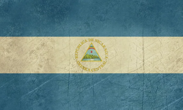 Grunge Bandera de Nicaragua — Foto de Stock