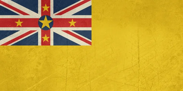 Grunge niue vlag — Stockfoto