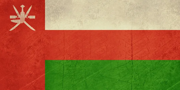 Прапор гранж Оман — стокове фото