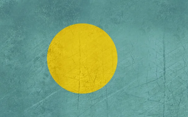 Grunge Palau Flag — Stock Photo, Image