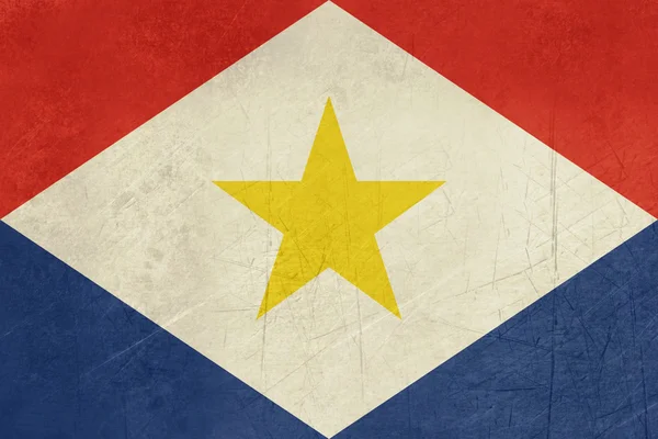 Grunge Saba Flagge — Stockfoto