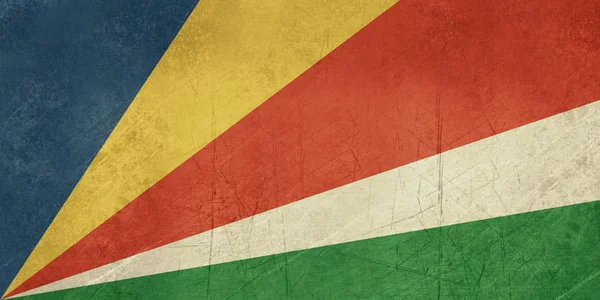 Grunge Bandeira das Seychelles — Fotografia de Stock