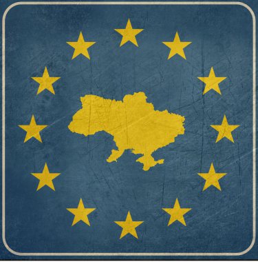 Grunge Ukrayna yol levhası