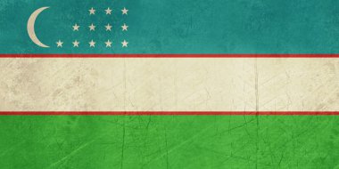 Grunge Özbekistan bayrağı