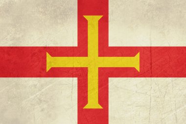 Grunge guernsey bayrağı