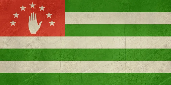 Vlajka Abcházie grunge — Stock fotografie