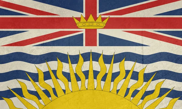 Vlag van grunge british columbia — Stockfoto