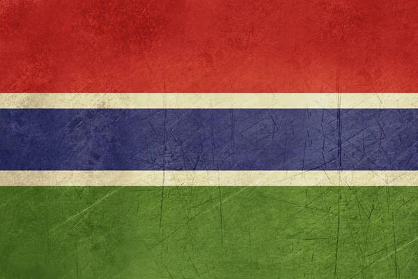 Grunge Gambia Flagge — Stockfoto