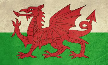 Grunge Welsh flag clipart