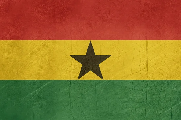 Bandiera del Grunge Ghana — Foto Stock