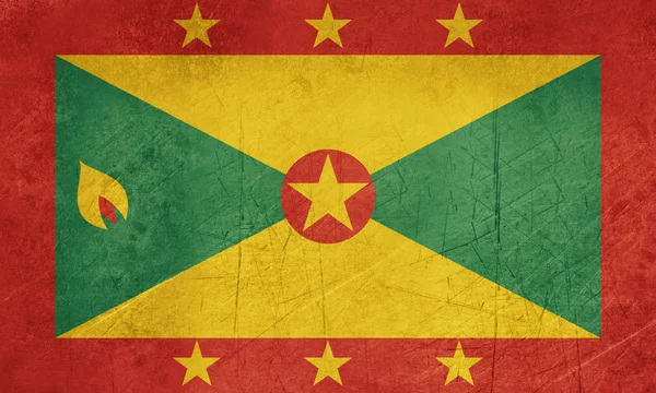 Grunge Grenada Flagge — Stockfoto