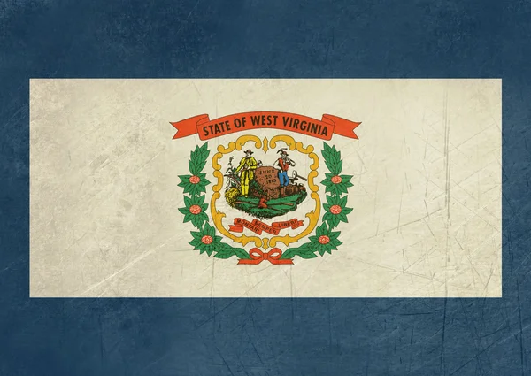 Bandiera statale Grunge West Virginia — Foto Stock