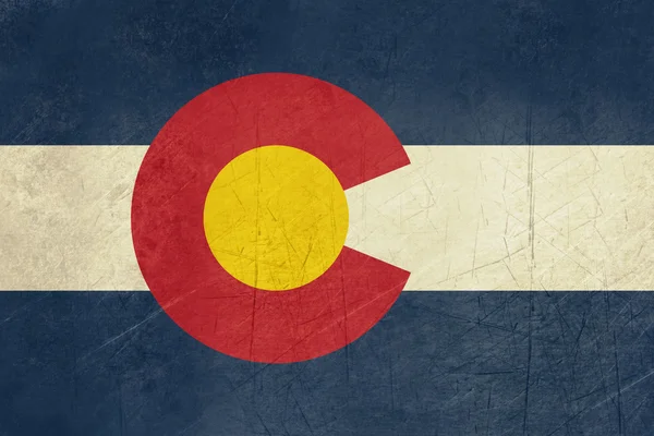 Grunge colorado vlag — Stockfoto