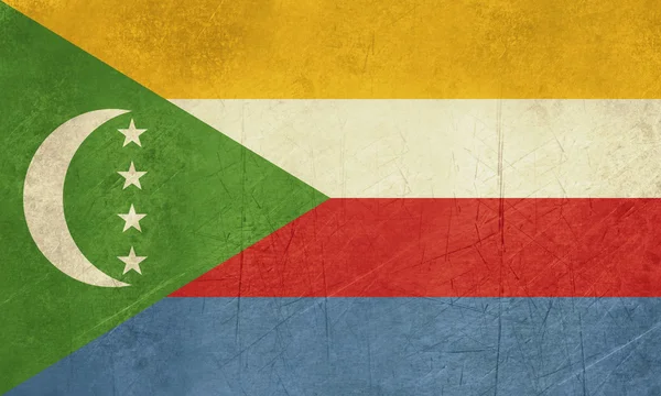 Bandiera delle Comore Grunge — Foto Stock
