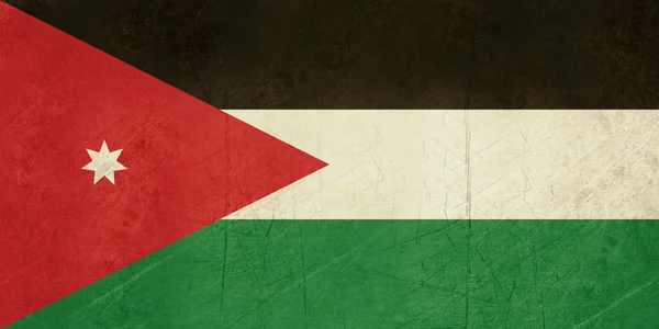 Flaga Jordanii grunge — Zdjęcie stockowe