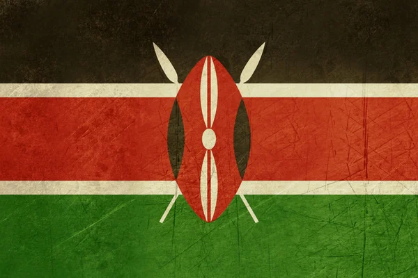 Прапор Кенії гранж — стокове фото
