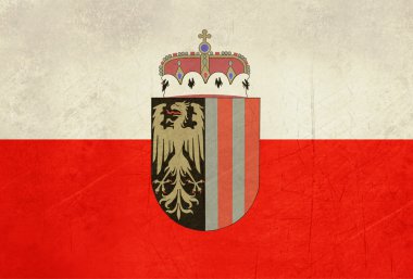 Grunge üst Avusturya Devlet bayrağı