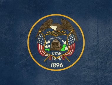 Grunge utah eyalet bayrağı