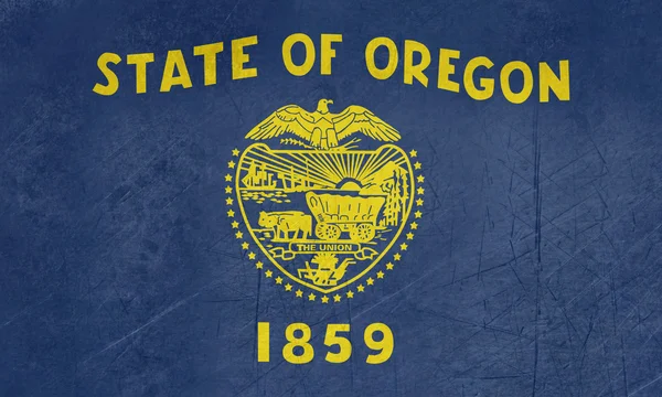 Drapeau de l'État de Grunge Oregon — Photo