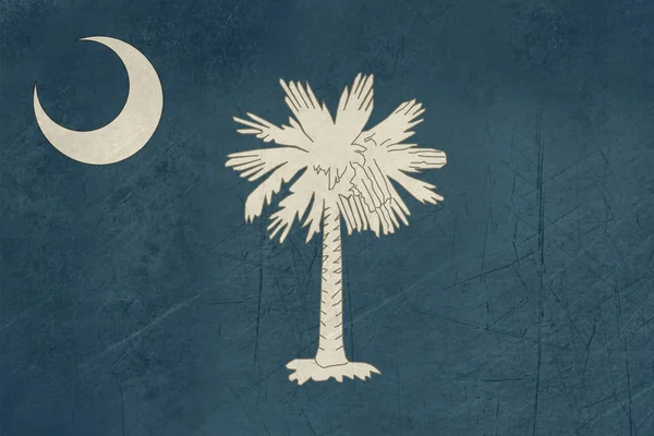 Vlag van grunge south carolina — Stockfoto