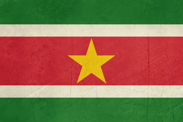 Grunge Suriname zászló — Stock Fotó