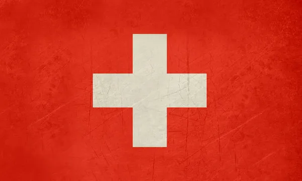 Grunge bandera de Suiza — Foto de Stock