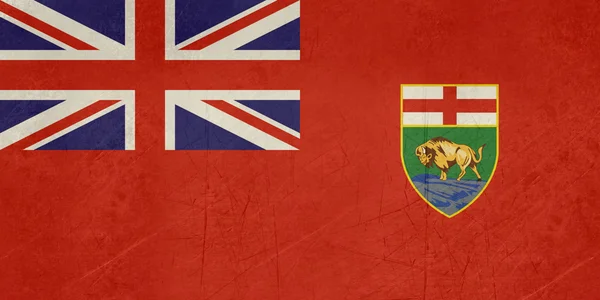 Vlag van grunge manitoba — Stockfoto