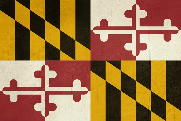 Grunge Maryland Drapeau de l'État — Photo