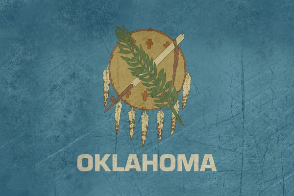 Grunge Oklahoma bandiera di stato — Foto Stock