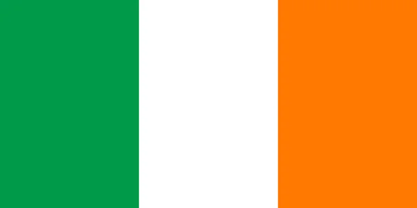 Irish Tricolor flag — Stock Photo, Image