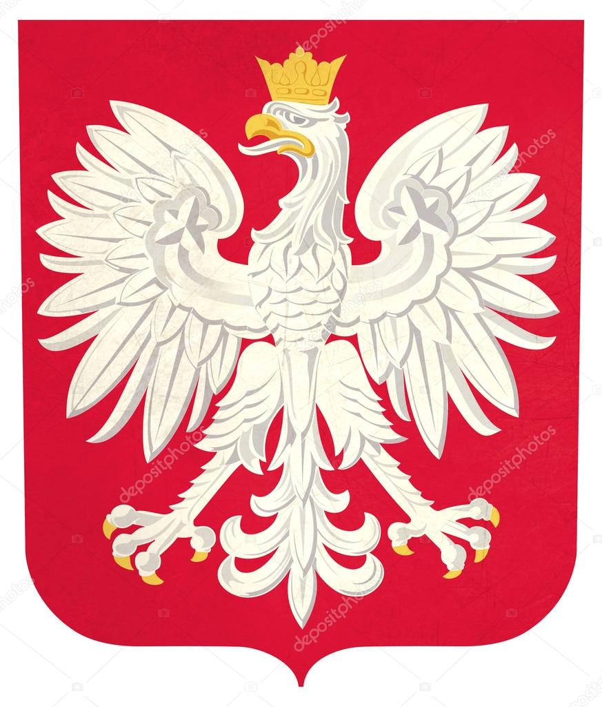 Grunge Poland coat of arms