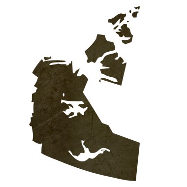 Kuzeybatı Toprakları karanlık kontrast Haritası