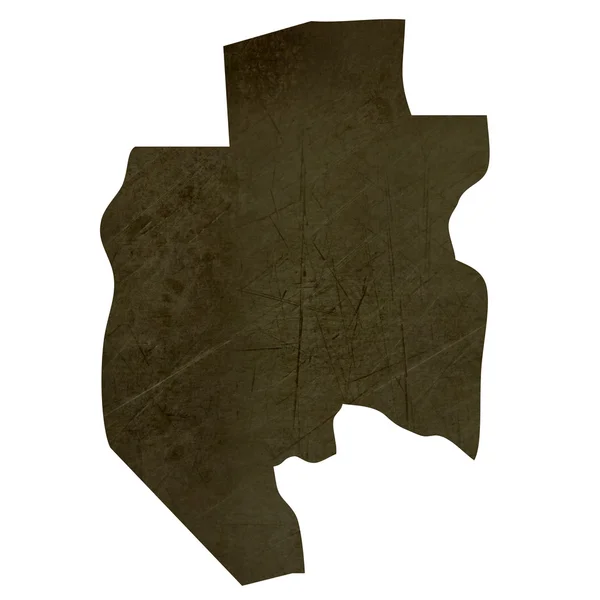 Donkere silhouet kaart van gabon — Stockfoto