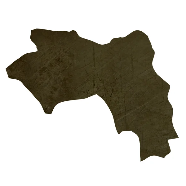 ギニアの暗いシルエット マップ — ストック写真