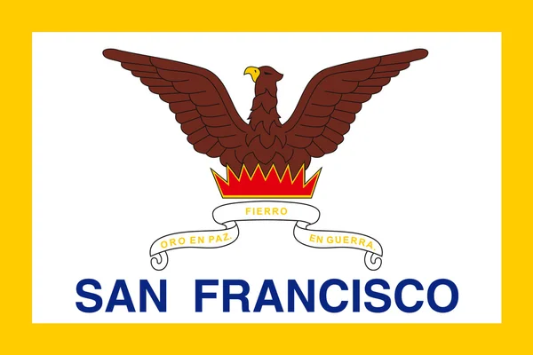 旧金山市旗 — 图库照片