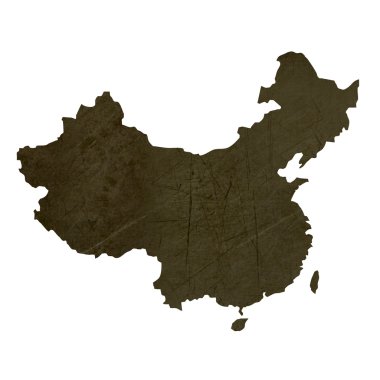 Çin kontrast koyu Haritası