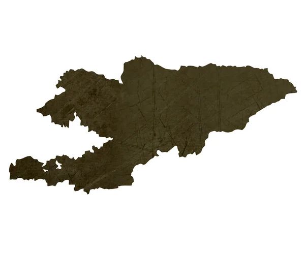 Σκούρο silhouetted χάρτη της Κιργιζίας — Φωτογραφία Αρχείου