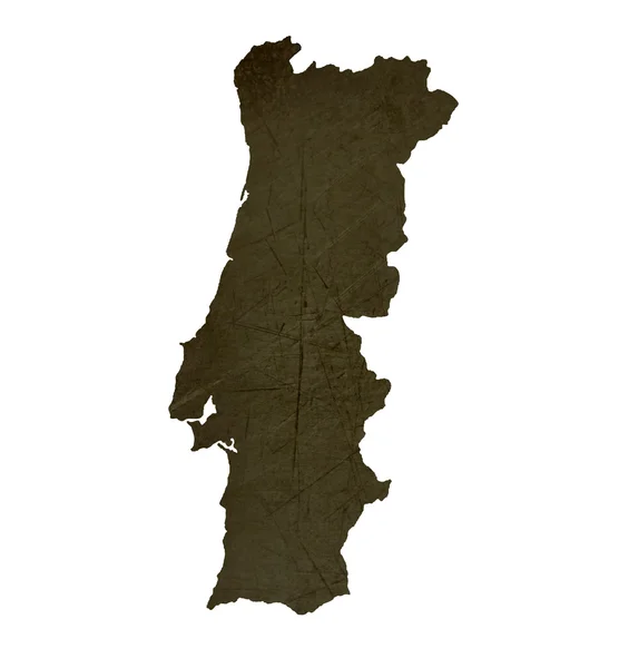 Mapa silhueta escura de Portugal — Fotografia de Stock