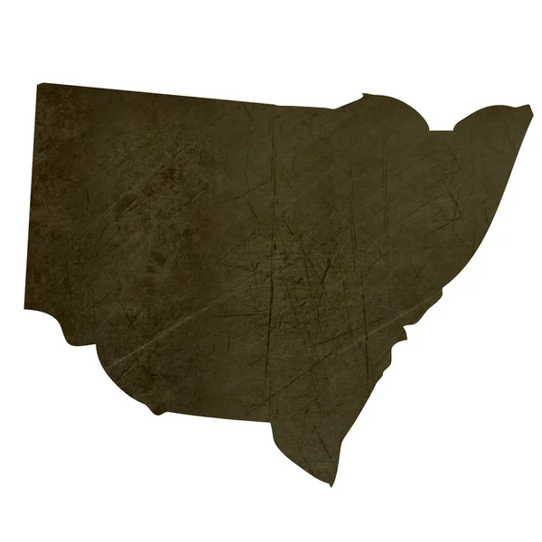 Mapa silhueta escura de Nova Gales do Sul — Fotografia de Stock