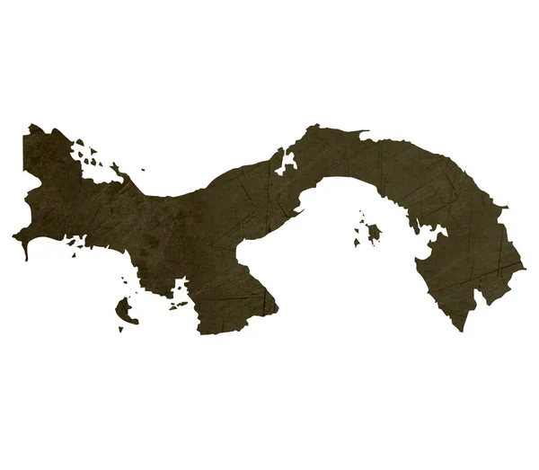 Mörk siluett karta över panama — Stockfoto