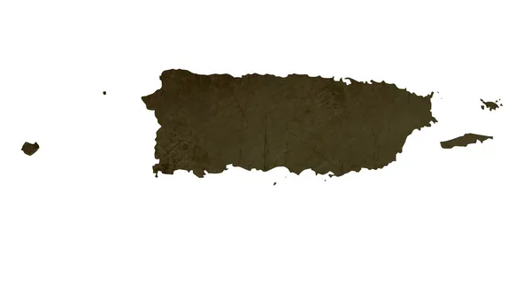 푸에 르 토 리코의 어두운 silhouetted 지도 — 스톡 사진