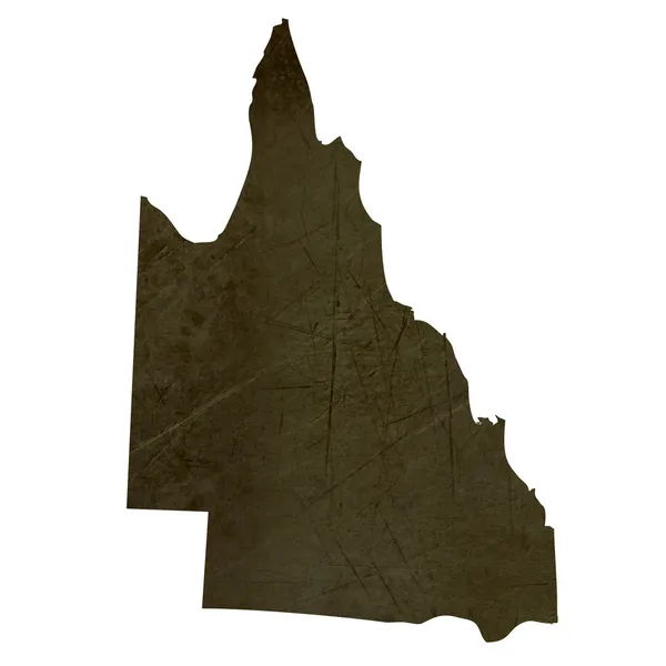 Mappa sagomata scura del Queensland — Foto Stock