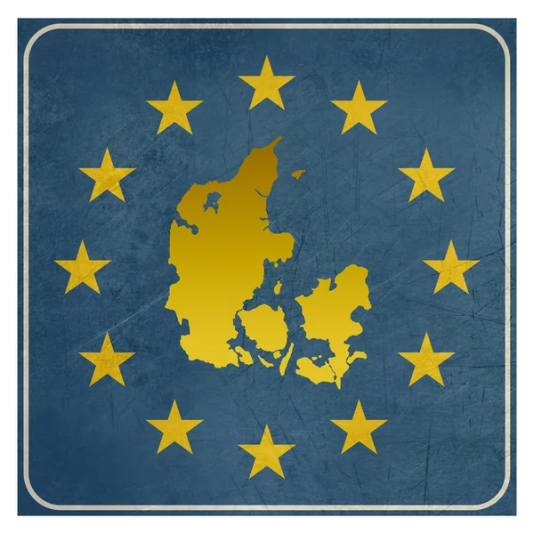 Δανία Ευρωπαϊκής σήµανσης — Φωτογραφία Αρχείου