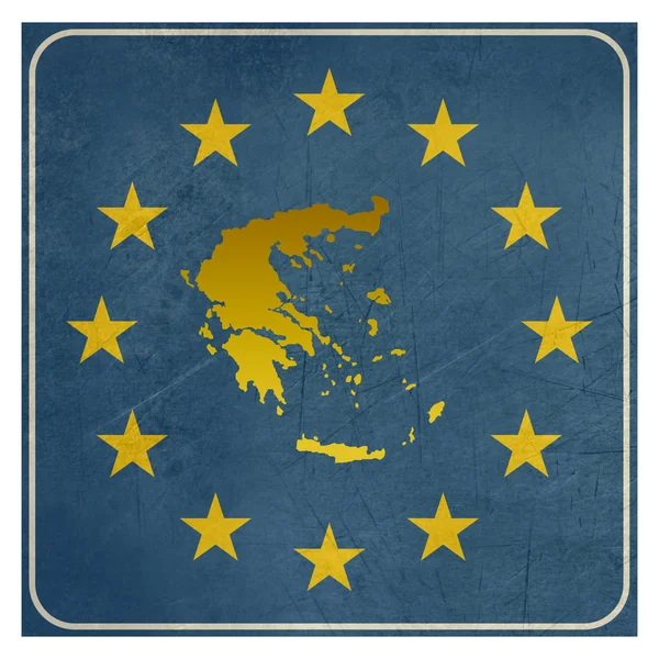 Grécia Sinal europeu — Fotografia de Stock