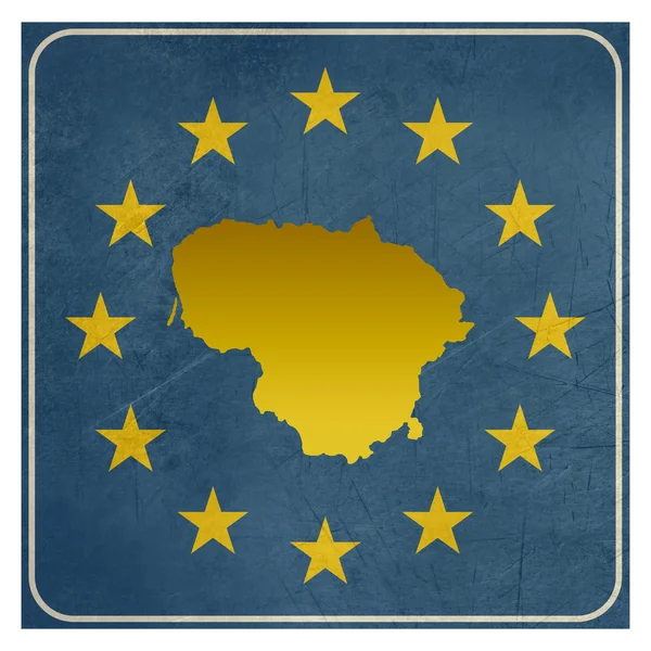 Lituania Signo europeo — Foto de Stock